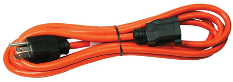 PowerZone OR501615 Extension Cord, 16 AWG Cable, 5-15P Grounded Plug, 5-15R Grounded Receptacle, 15 ft L, 125 V