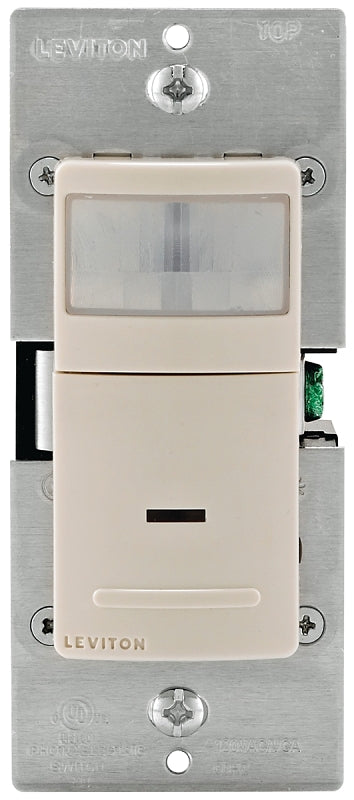 Leviton R08-IPS02-1LT Motion Detector, 2.5 A, 120 V, 1-Pole, Motion Sensor, 180 deg Sensing, 900 sq-ft Sensing