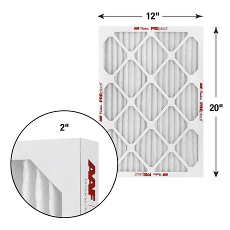 AAF Flanders PREpleat LPD SC M10 12 in. W X 20 in. H X 2 in. Synthetic 10 MERV Pleated Air Filter 1, Pack of 12