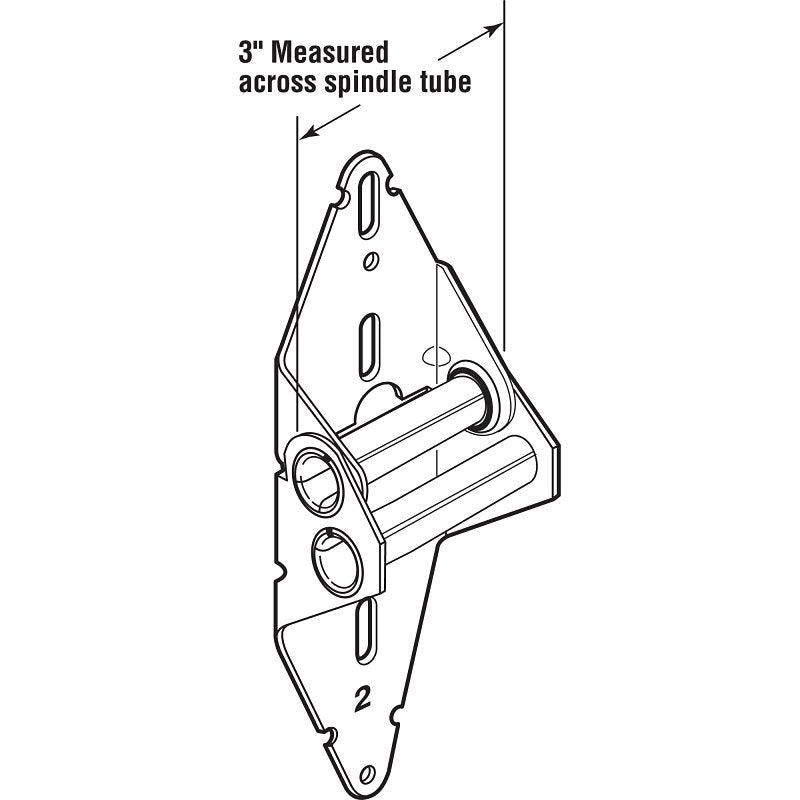 Prime-Line GD 52105 Garage Door Hinge, 3 in W Dimensions, 7/16 in Dia Pin, Steel, Galvanized, Non-Removable Pin, Surface