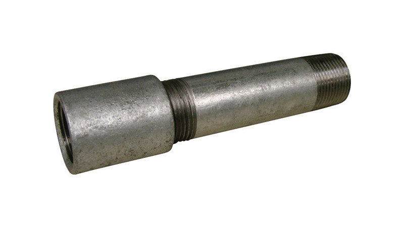 STZ Industries 1/2 in. MPT Galvanized Steel 4 in. L Nipple with Coupling