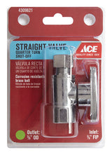 Ace FIP Compression Brass Straight Stop Valve