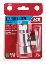 Ace FIP Compression Brass Straight Stop Valve
