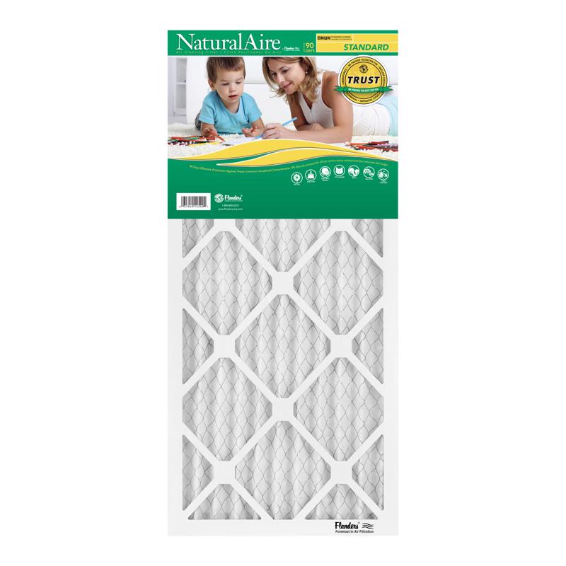 NaturalAire 16 in. W X 36 in. H X 1 in. Synthetic 8 MERV Pleated Air Filter 1 pk, Pack of 12