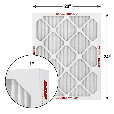 AAF Flanders PREpleat LPD SC M10 20 in. W X 24 in. H X 4 in. Synthetic 10 MERV Pleated Air Filter 1, Pack of 6