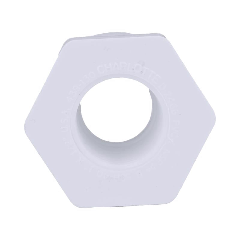 Charlotte Pipe Schedule 40 1 in. Spigot X 1/2 in. D FPT PVC Reducing Bushing 1 pk, Pack of 25