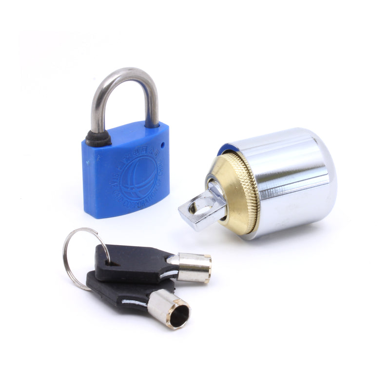 Conservco 3/4 in. Hose MPT Anti-Siphon Brass Hose Bibb Lock with Padlock