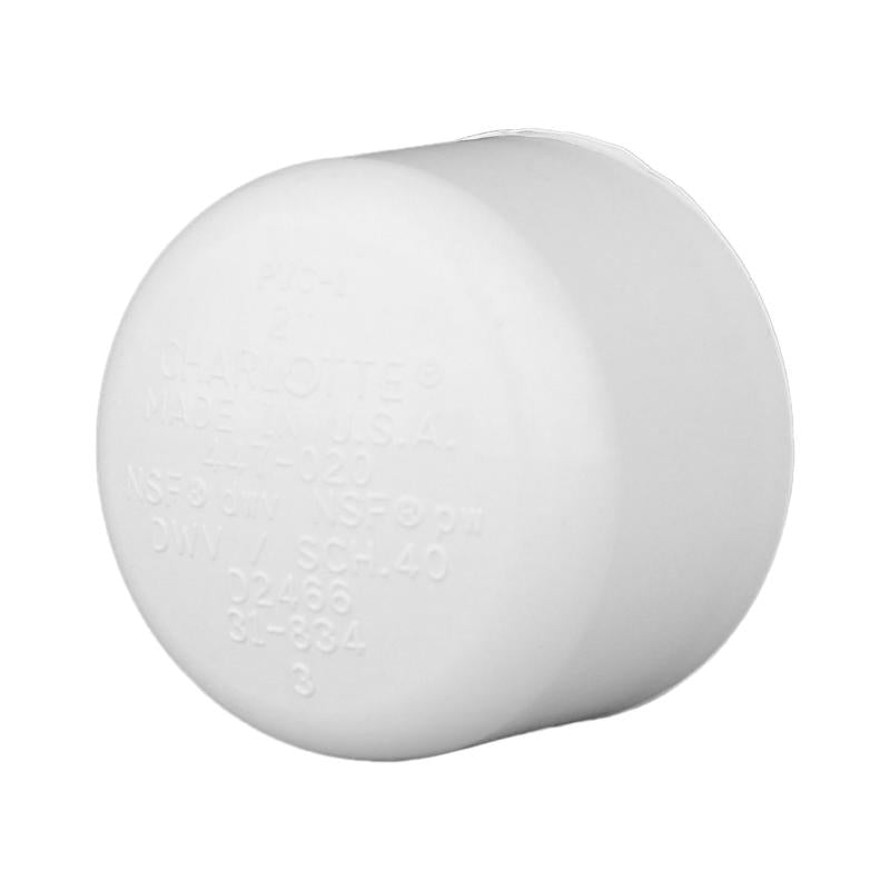 Charlotte Pipe Schedule 40 1-1/4 in. Slip PVC Cap 1 pk, Pack of 25