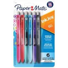 Paper Mate 1959309 Pen, Retractable, 0.7 mm, Ball Point, Assorted Ink, Gel-Based Ink, Rubberized Grip