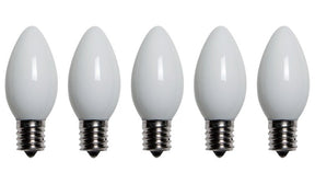 Santas Forest 25981 LED Filament Retro Replacement Bulb, Opaque, C9, White
