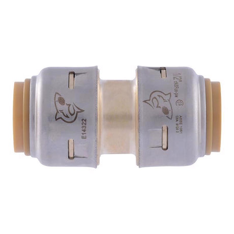 SharkBite Push to Connect 1/2 in. PTC each X 1/2 in. D Brass Coupling