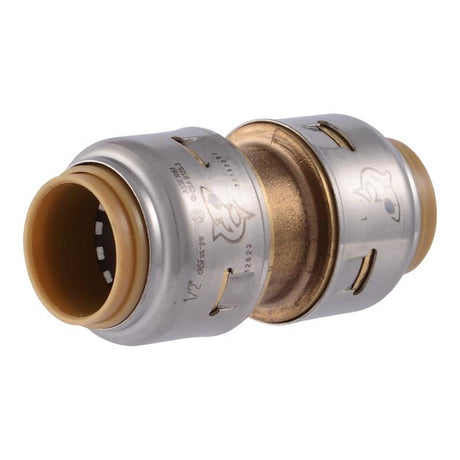 SharkBite Push to Connect 1/2 in. PTC each X 1/2 in. D Brass Coupling