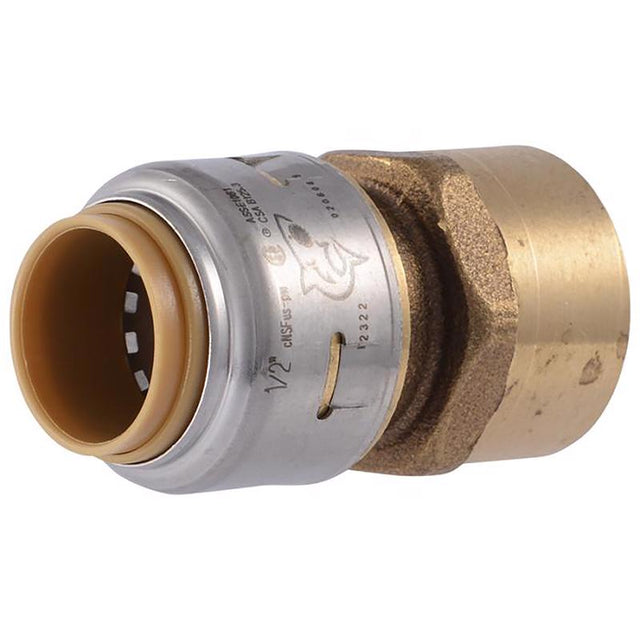SharkBite Push to Connect 1/2 in. CTS each X 1/2 in. D FPT Brass Connector