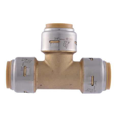 SharkBite Push to Connect 3/4 in. PTC each X 3/4 in. D Brass Tee