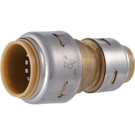 SharkBite Push to Connect 3/4 in. PTC each X 1/2 in. D PTC Brass Reducing Coupling