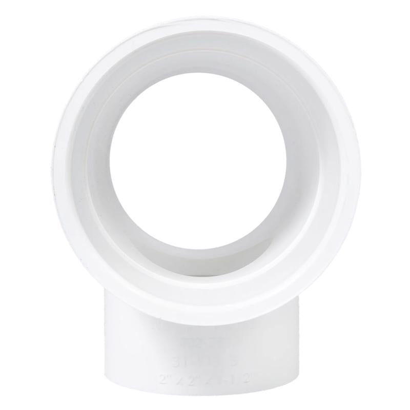 Charlotte Pipe Schedule 40 2 in. Slip X 2 in. D Slip PVC Reducing Tee 1 pk