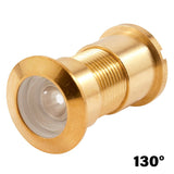 Defender Security U 9896 Door Viewer, 130 deg Viewing, 1-3/4 to 2-3/8 in Thick Door, Brass, Brass