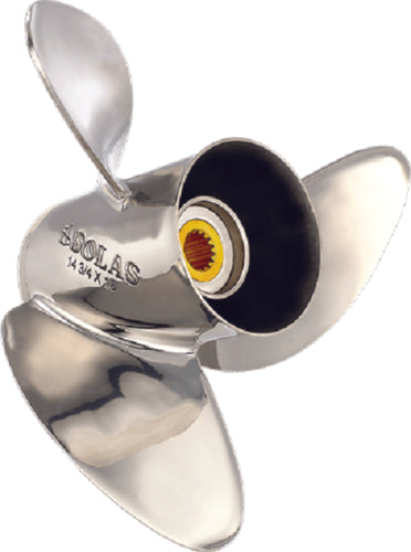 Solas 3551-145-21 HR Titan Stainless Steel 3-Blade Propeller For Yamaha