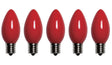 Santas Forest 25982 LED Filament Retro Replacement Bulb, Opaque, C9, Red