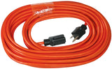PowerZone OR501630 Extension Cord, 16 AWG Cable, 5-15P Grounded Plug, 5-15R Grounded Receptacle, 50 ft L, 125 V