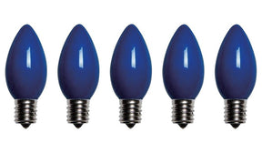 Santas Forest 25984 LED Filament Retro Replacement Bulb, Opaque, C9, Blue
