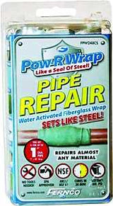 Pow-R Wrap FPW248CS Pipe Repair Wrap Kit, 48 in L, 2 in W, Epoxy/Fiberglass, Gray