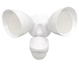 PowerZone CL-SLAM25ACW-2H Motion Activated Security Light, 120 V, 25 W, 2-Lamp, LED Lamp, Daylight Light, 2500 Lumens