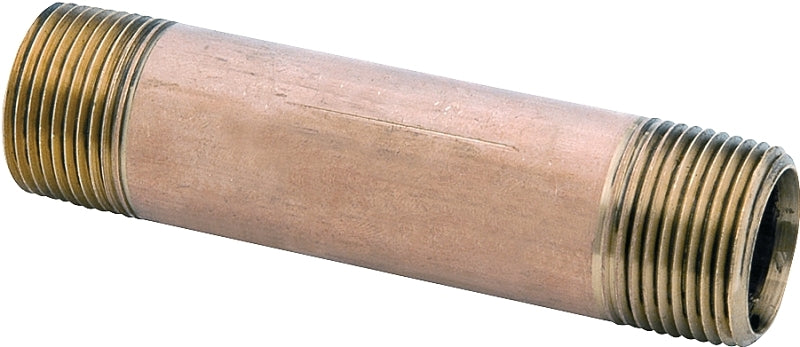 Anderson Metals 38300-0435 Pipe Nipple, 1/4 in, MNPT, Brass, 870 psi Pressure, 3-1/2 in L