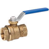 Homewerks 3/4 in. Brass FIP Ball Valve Full Port Quarter-Turn Lever For Water/Oil/Gas, Pack of 5