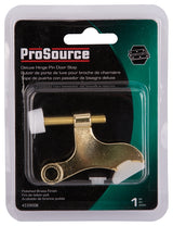 ProSource H20-B040C-PS Deluxe Hinge Pin Door Stop, 2-5/8 in Projection, Die-Cast Zinc & Plastic, Polished Brass