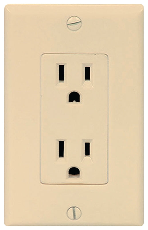 Eaton Wiring Devices C1507V Duplex Receptacle, 2 -Pole, 15 A, 125 V, NEMA: 5-15R, Ivory