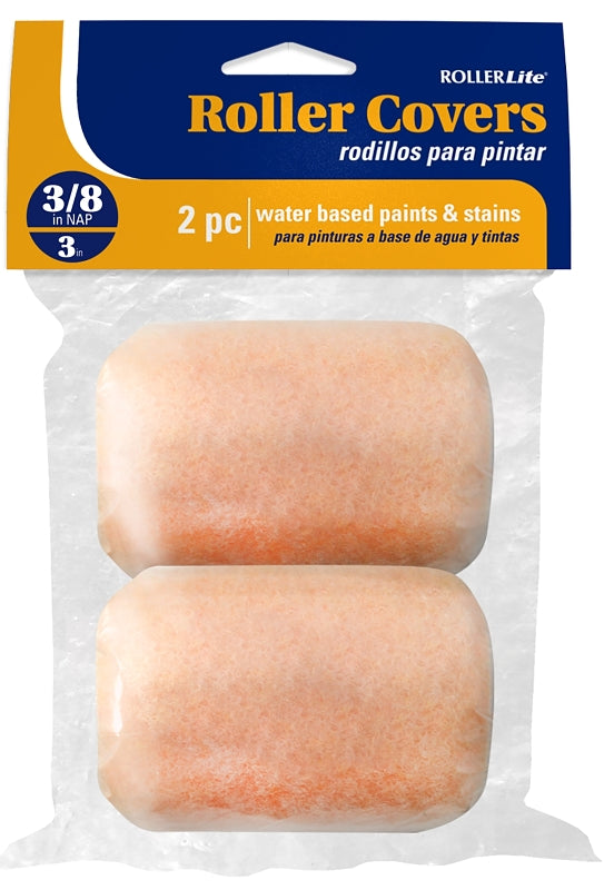 RollerLite All-Purpose 3AP038D Roller Cover, 3/8 in Thick Nap, 3 in L, Polyester Cover