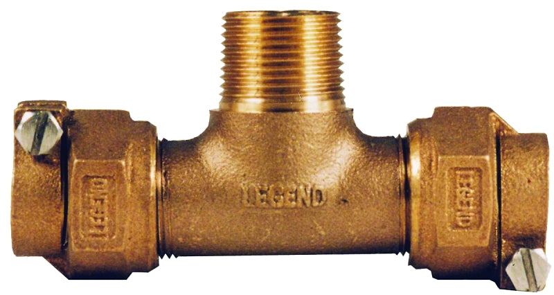 Legend T-4440NL Series 313-384NL Pipe Tee, 3/4 in, Pack Joint x MNPT, Bronze, 100 psi Pressure