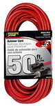 PowerZone OR514730/506730 Extension Cord, 14 AWG Cable, 50 ft L, 125 V, Red