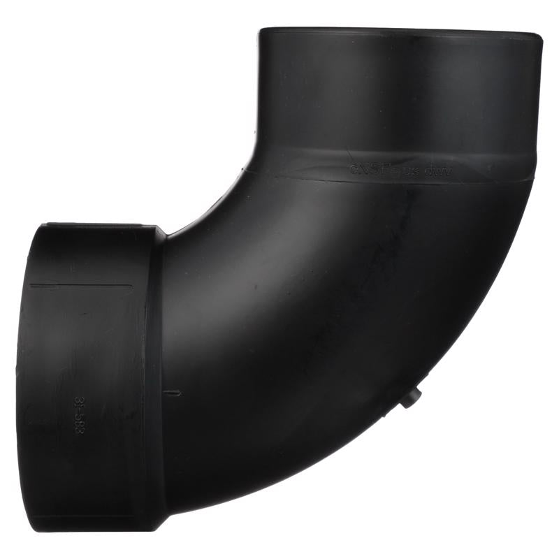 Charlotte Pipe 4 in. Hub X 4 in. D Spigot ABS 90 Degree Elbow
