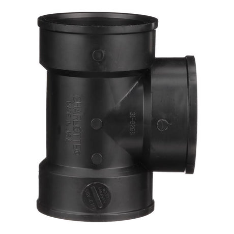 Charlotte Pipe 3 in. Hub X 3 in. D Hub ABS Vent Tee