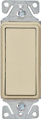 Eaton Wiring Devices 7500 Series C7501V-SP Rocker Switch, 15 A, 120/277 V, SPST, Lead Wire Terminal