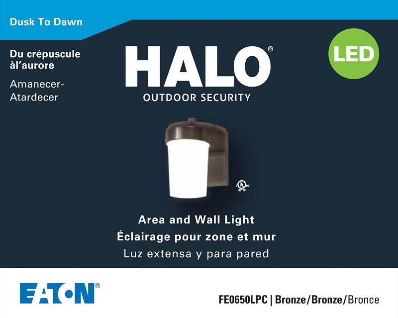 Eaton Wiring Devices FE0650LPC Entry and Patio Light, 120 V, 11 W, LED Lamp, 652 Lumens Lumens, 5000 K Color Temp