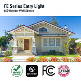 Halo FE Series FE08A40FDW Wall Sconce, 7.9 W, 120 V, LED, 977 Lumens, 4000 K, Polycarbonate, White