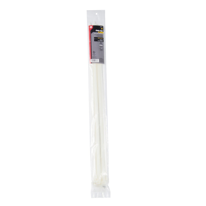 Gardner Bender 45-524 Cable Tie, 6/6 Nylon, Natural, 24 in L, 10/PK
