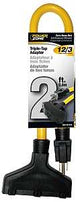 PowerZone ORAD50802 Extension Cord, 12 AWG Cable, 2 ft L, 125 V, Yellow