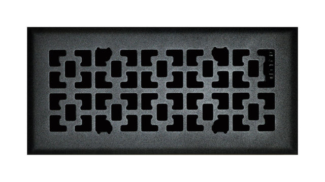 Tru Aire 4 in. H X 10 in. W 1-Way Matte Black Steel Floor Diffuser