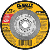 DEWALT DW4523 Grinding Wheel, 4-1/2 in Dia, 1/4 in Thick, 5/8-11 in Arbor, 24 Grit, Very Coarse, Aluminum Oxide Abrasive