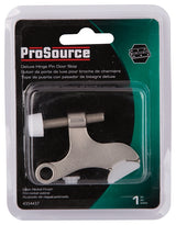 ProSource H20-B043C-PS Deluxe Hinge Pin Door Stop, 2-5/8 in Projection, Die-Cast Zinc & Plastic, Satin Nickel