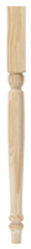 Waddell 2915 Table Leg, 21-1/4 in H, 2-1/4 in W, Pine Wood, Natural, Smooth Sanded