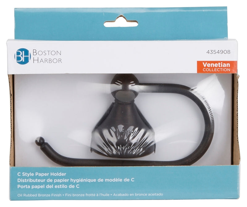 Boston Harbor 5055C-50-10-SOU C Style Paper Holder, Steel Ring/Zinc, Oil-Rubbed Bronze