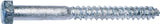 Midwest Fastener 05581 Lag Screw, 3/8 in Thread, 3 in OAL, 2 Grade, Steel, Galvanized, SAE Measuring