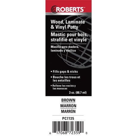 Roberts PC7725 Putty, Paste, Acrylic, Brown, 3 oz Tube