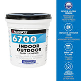 Roberts 6700-1 Carpet Adhesive, Cream, 1 gal, Pail, Pack of 4