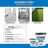 Roberts 6700-1 Carpet Adhesive, Cream, 1 gal, Pail, Pack of 4